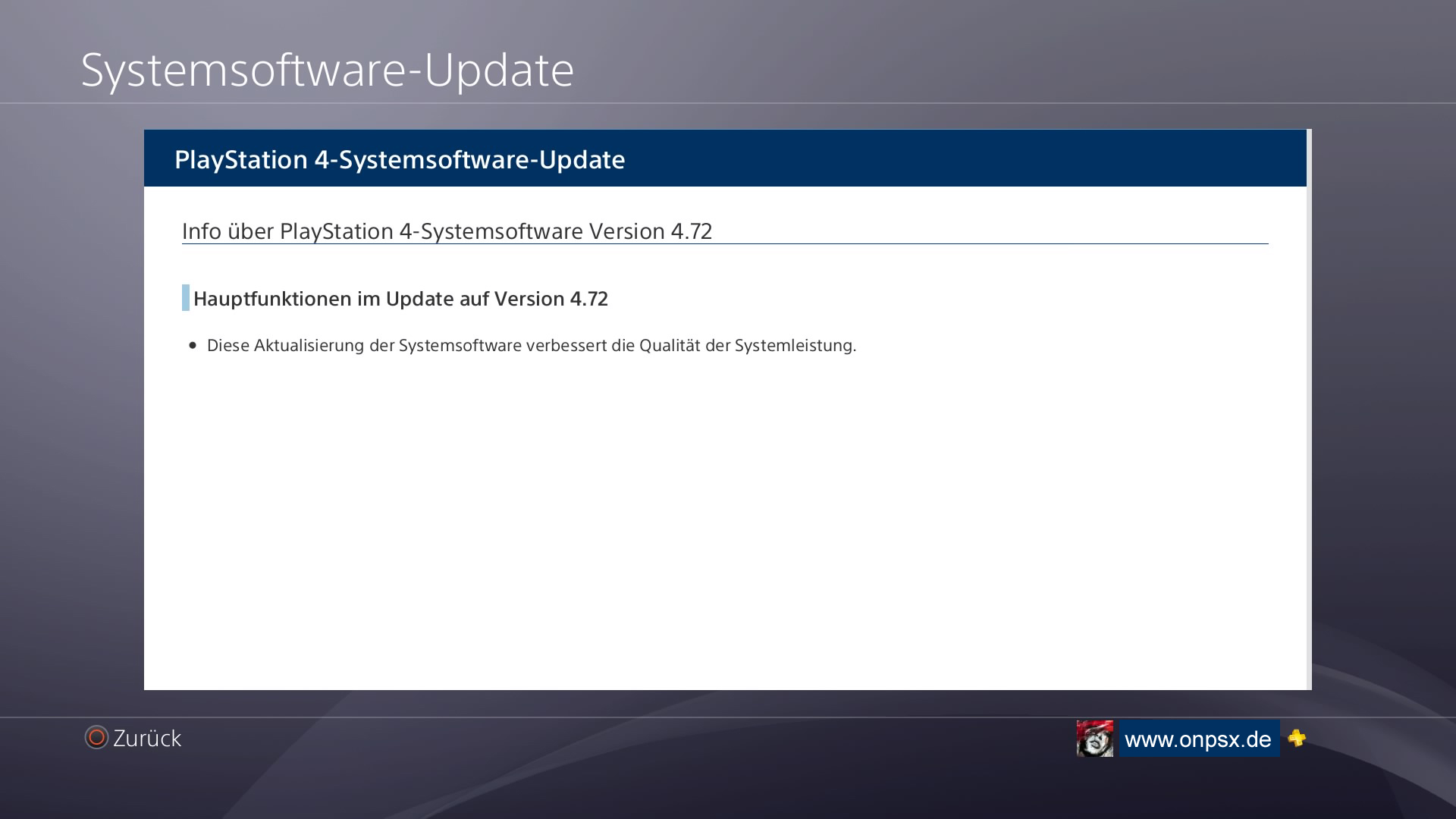 Firmware Update 4.72 ist online